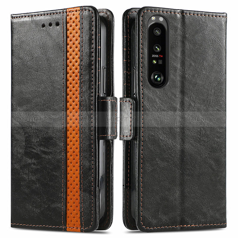 Handytasche Stand Schutzhülle Flip Leder Hülle S02D für Sony Xperia 1 III groß