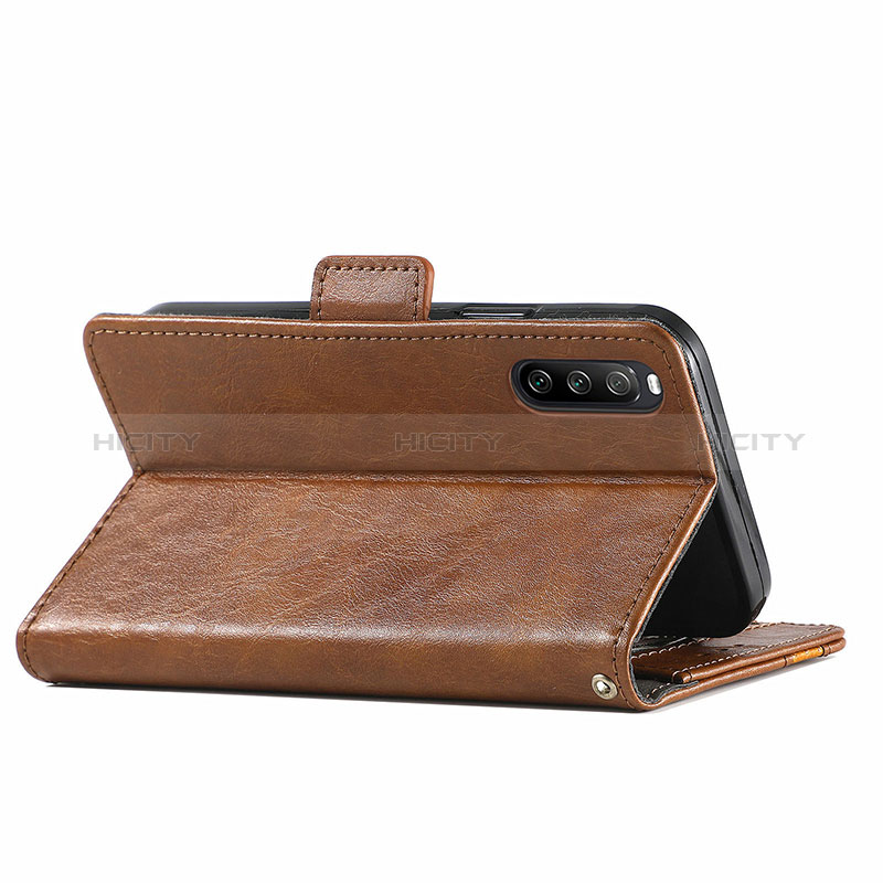 Handytasche Stand Schutzhülle Flip Leder Hülle S02D für Sony Xperia 10 III groß