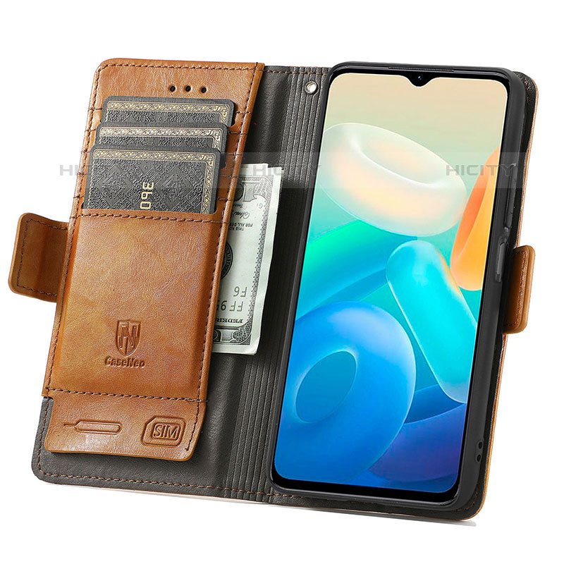 Handytasche Stand Schutzhülle Flip Leder Hülle S02D für Vivo iQOO Z6 Lite 5G