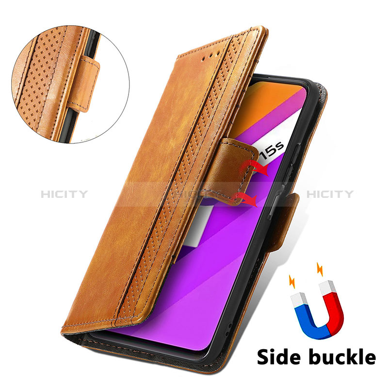 Handytasche Stand Schutzhülle Flip Leder Hülle S02D für Vivo Y01 groß