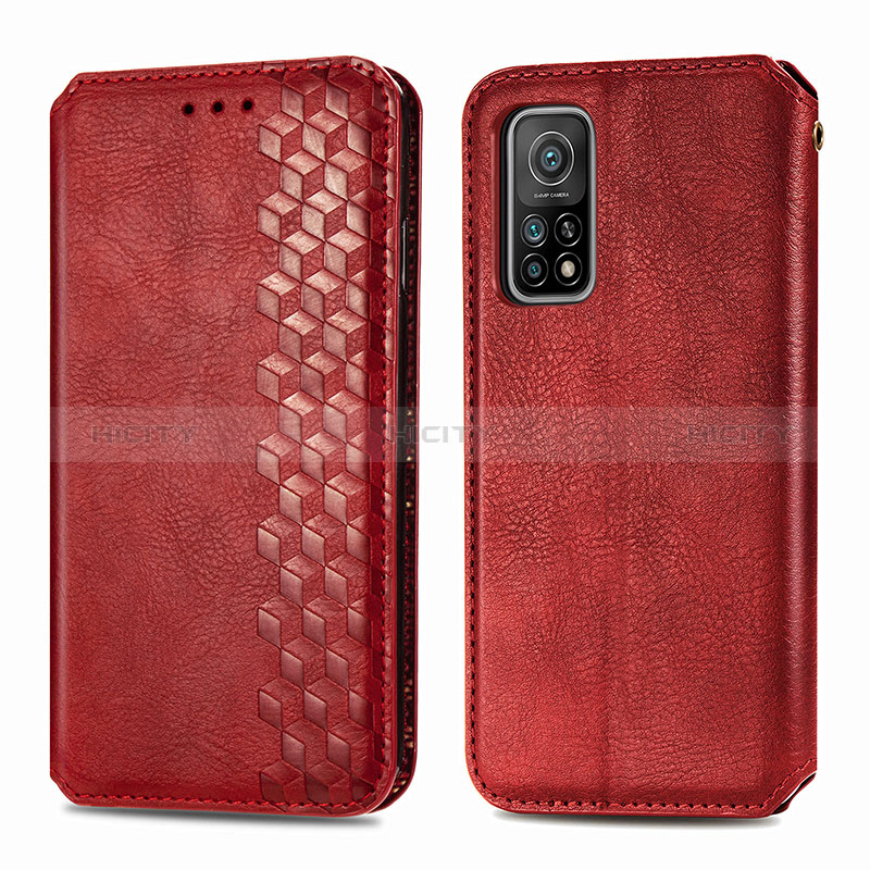 Handytasche Stand Schutzhülle Flip Leder Hülle S02D für Xiaomi Mi 10T 5G Rot Plus