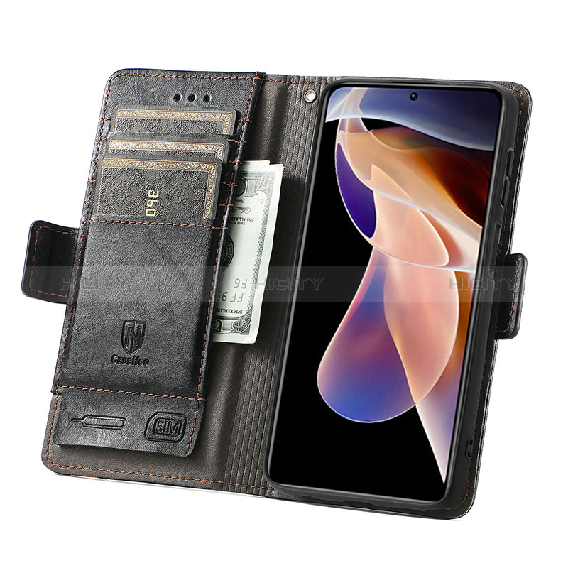 Handytasche Stand Schutzhülle Flip Leder Hülle S02D für Xiaomi Mi 11i 5G (2022) groß