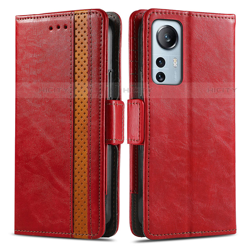 Handytasche Stand Schutzhülle Flip Leder Hülle S02D für Xiaomi Mi 12 Lite 5G Rot