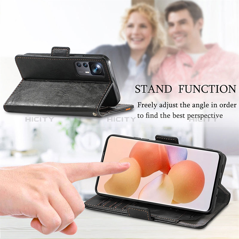 Handytasche Stand Schutzhülle Flip Leder Hülle S02D für Xiaomi Mi 12T 5G groß