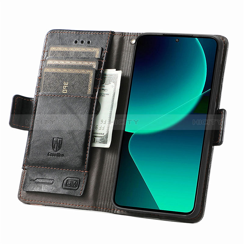 Handytasche Stand Schutzhülle Flip Leder Hülle S02D für Xiaomi Mi 13T 5G groß