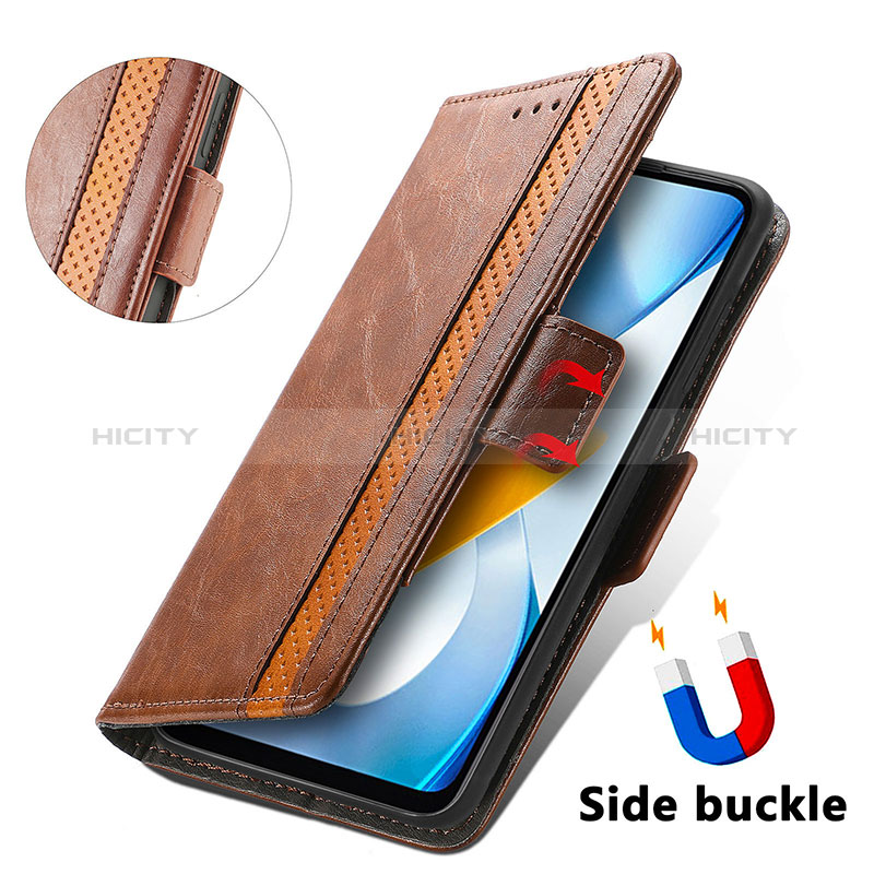 Handytasche Stand Schutzhülle Flip Leder Hülle S02D für Xiaomi Poco C40 groß