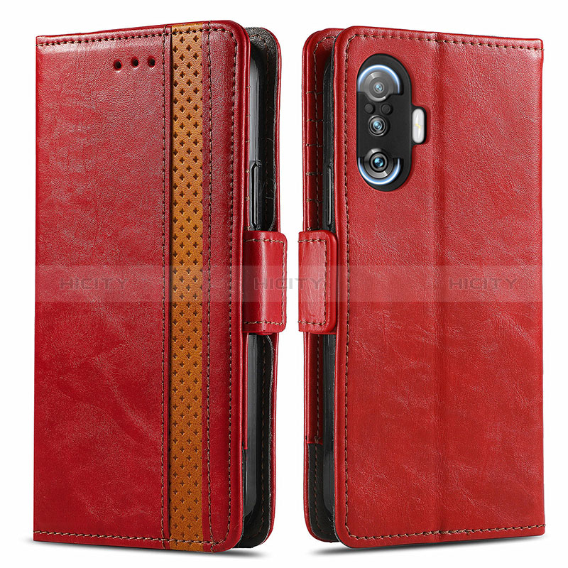 Handytasche Stand Schutzhülle Flip Leder Hülle S02D für Xiaomi Poco F3 GT 5G Rot