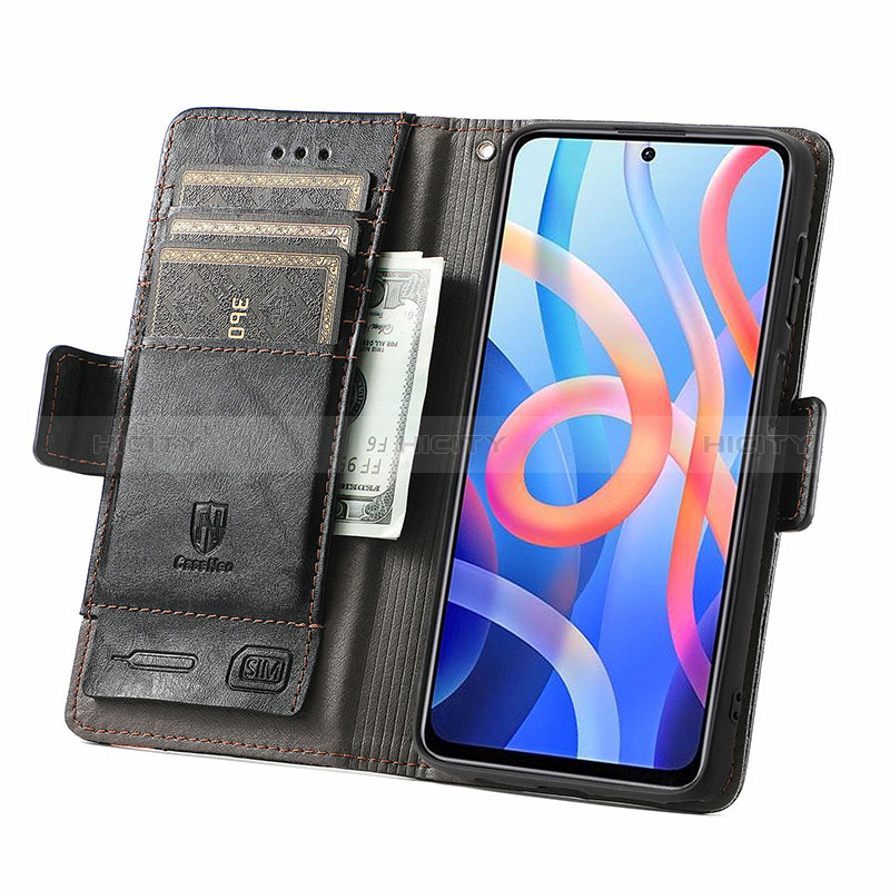 Handytasche Stand Schutzhülle Flip Leder Hülle S02D für Xiaomi Poco M4 Pro 5G