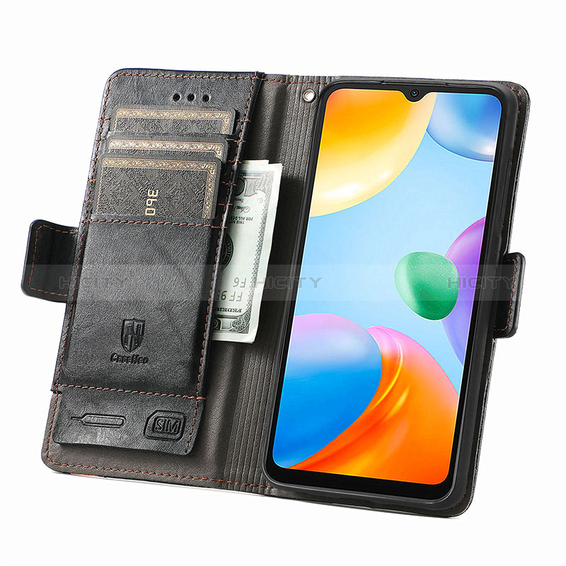 Handytasche Stand Schutzhülle Flip Leder Hülle S02D für Xiaomi Redmi 10 India