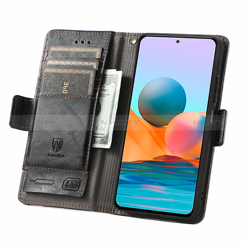 Handytasche Stand Schutzhülle Flip Leder Hülle S02D für Xiaomi Redmi Note 10 Pro 4G