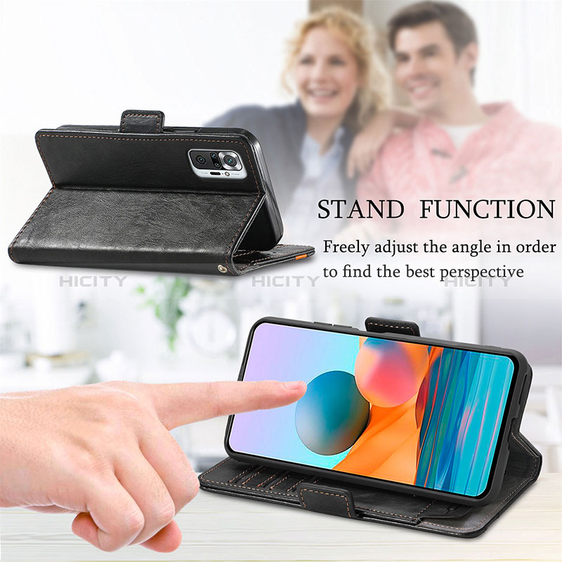 Handytasche Stand Schutzhülle Flip Leder Hülle S02D für Xiaomi Redmi Note 10 Pro Max