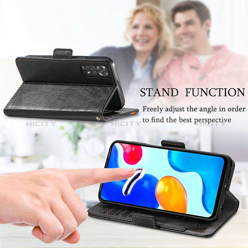 Handytasche Stand Schutzhülle Flip Leder Hülle S02D für Xiaomi Redmi Note 11 4G (2022)