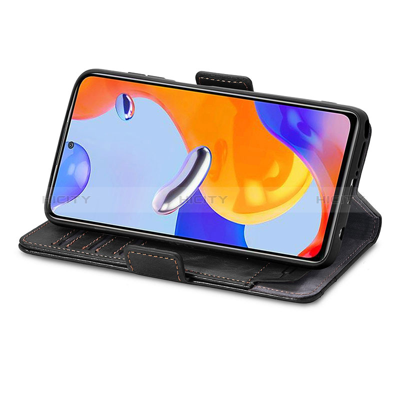 Handytasche Stand Schutzhülle Flip Leder Hülle S02D für Xiaomi Redmi Note 11 Pro 4G groß