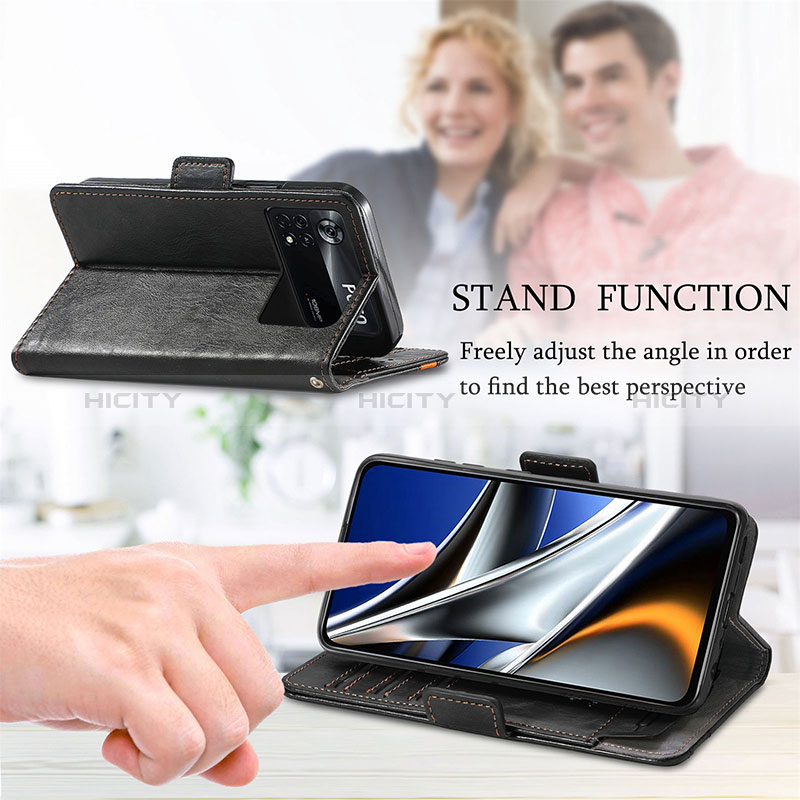 Handytasche Stand Schutzhülle Flip Leder Hülle S02D für Xiaomi Redmi Note 11E Pro 5G