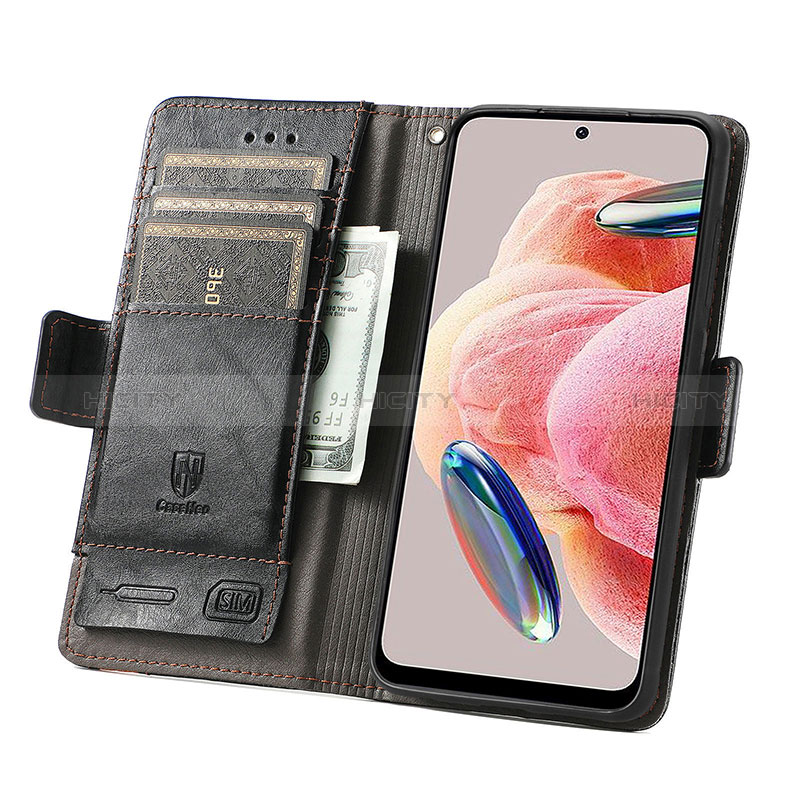 Handytasche Stand Schutzhülle Flip Leder Hülle S02D für Xiaomi Redmi Note 12 4G