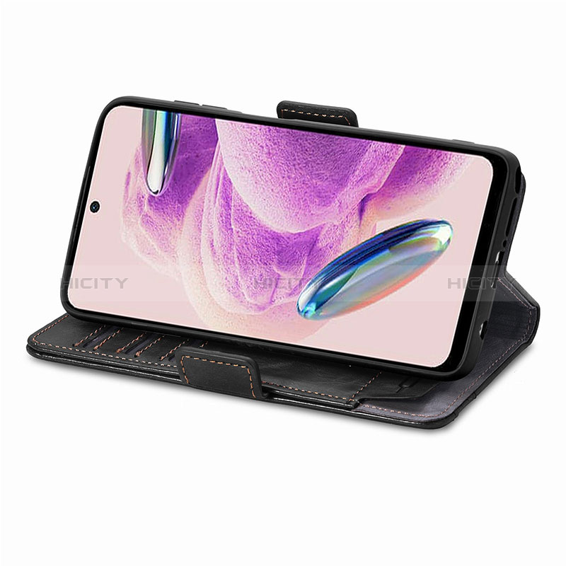 Handytasche Stand Schutzhülle Flip Leder Hülle S02D für Xiaomi Redmi Note 12S groß