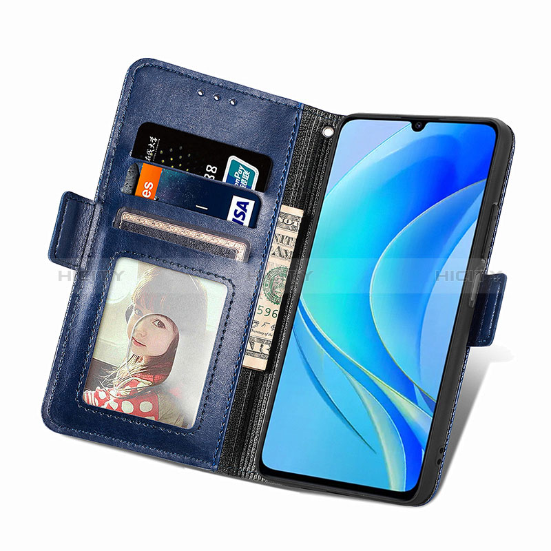 Handytasche Stand Schutzhülle Flip Leder Hülle S03D für Huawei Nova Y70 groß