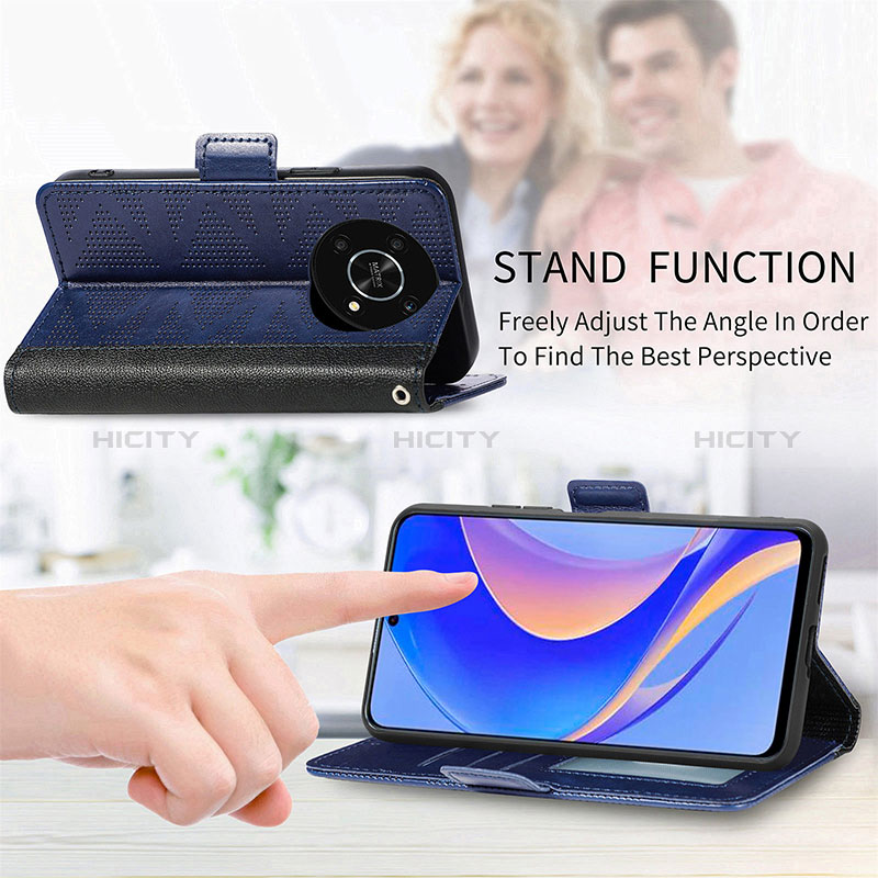 Handytasche Stand Schutzhülle Flip Leder Hülle S03D für Huawei Nova Y90 groß