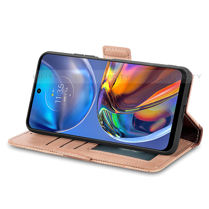 Handytasche Stand Schutzhülle Flip Leder Hülle S03D für Motorola Moto E32 groß