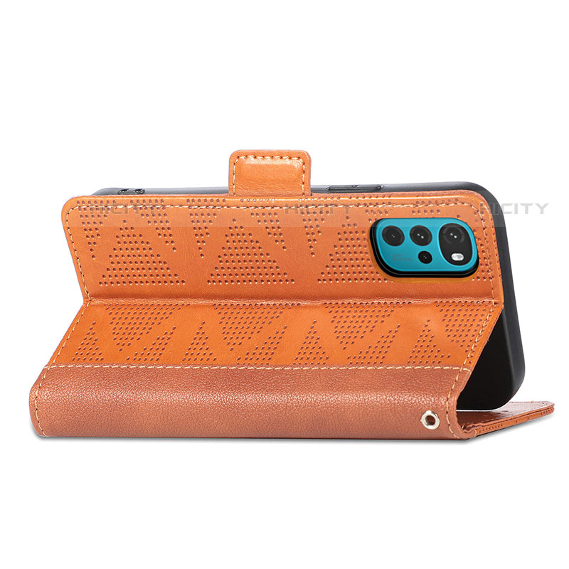 Handytasche Stand Schutzhülle Flip Leder Hülle S03D für Motorola Moto G22