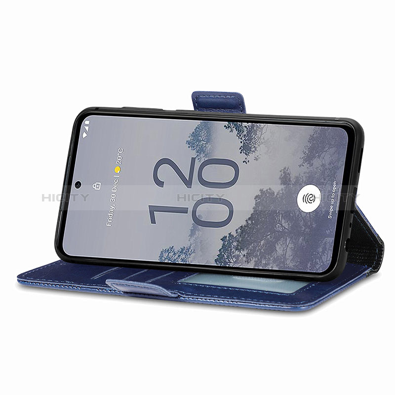 Handytasche Stand Schutzhülle Flip Leder Hülle S03D für Nokia X30 5G groß