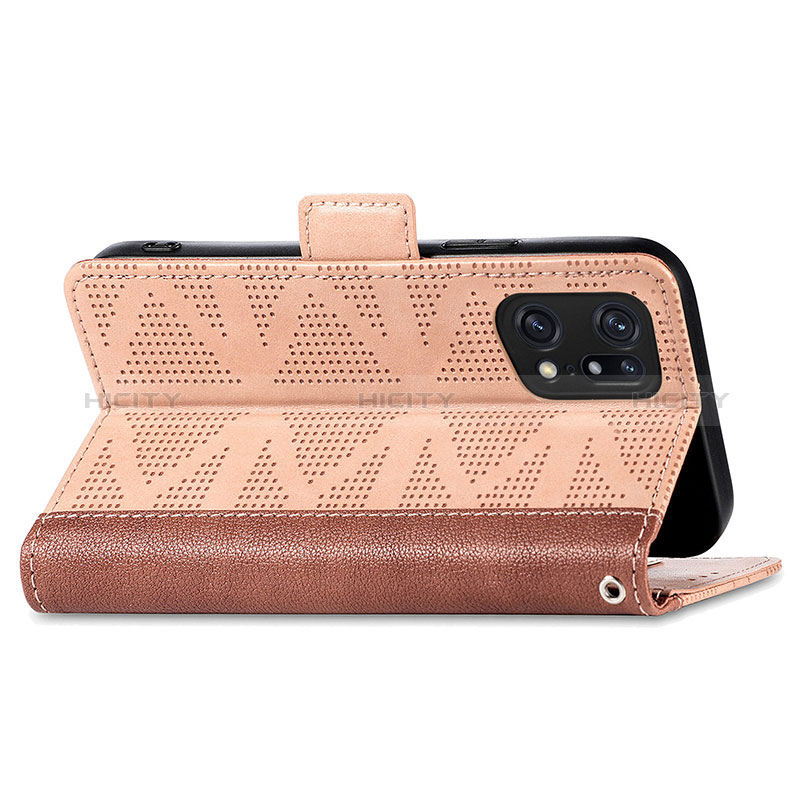 Handytasche Stand Schutzhülle Flip Leder Hülle S03D für Oppo Find X5 5G