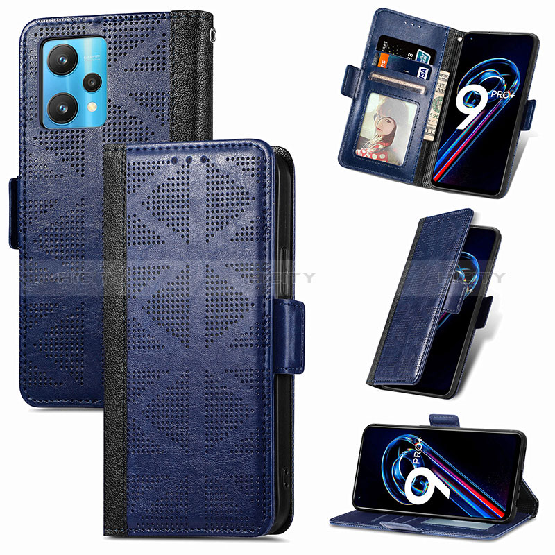 Handytasche Stand Schutzhülle Flip Leder Hülle S03D für Realme 9 Pro+ Plus 5G groß