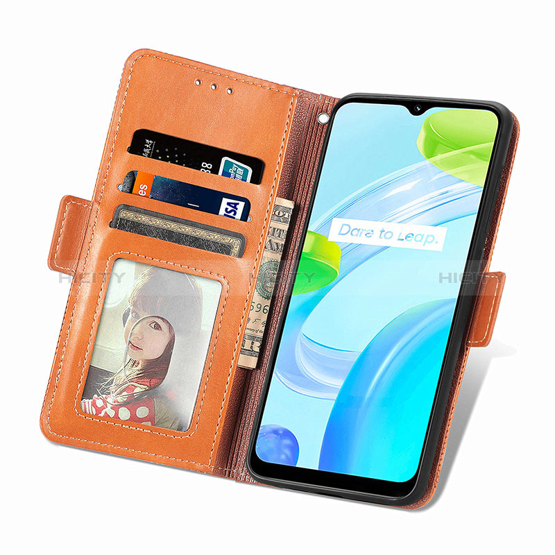 Handytasche Stand Schutzhülle Flip Leder Hülle S03D für Realme C30