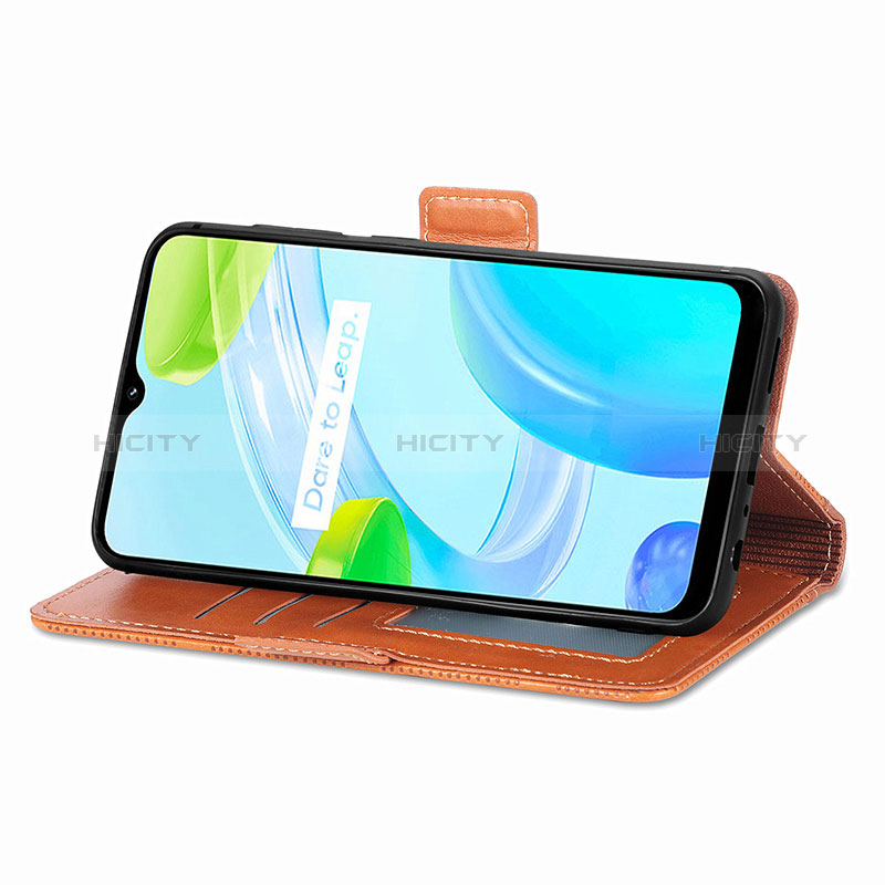 Handytasche Stand Schutzhülle Flip Leder Hülle S03D für Realme C30