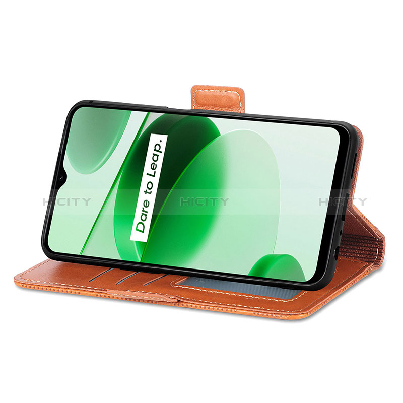 Handytasche Stand Schutzhülle Flip Leder Hülle S03D für Realme C35