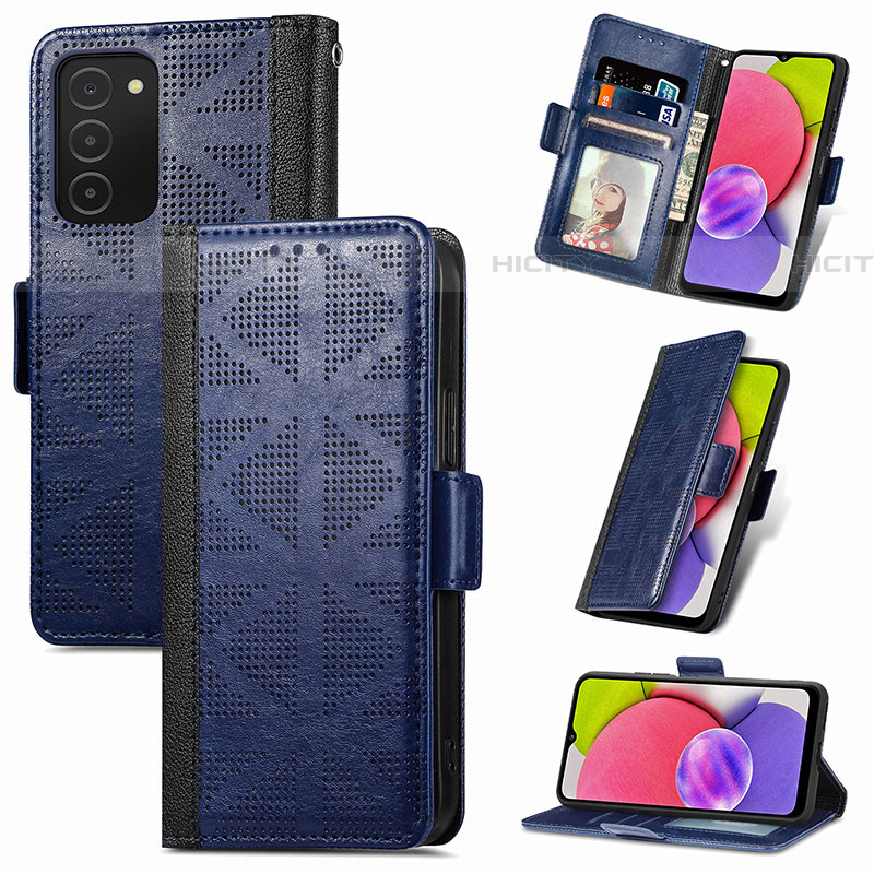 Handytasche Stand Schutzhülle Flip Leder Hülle S03D für Samsung Galaxy A03s