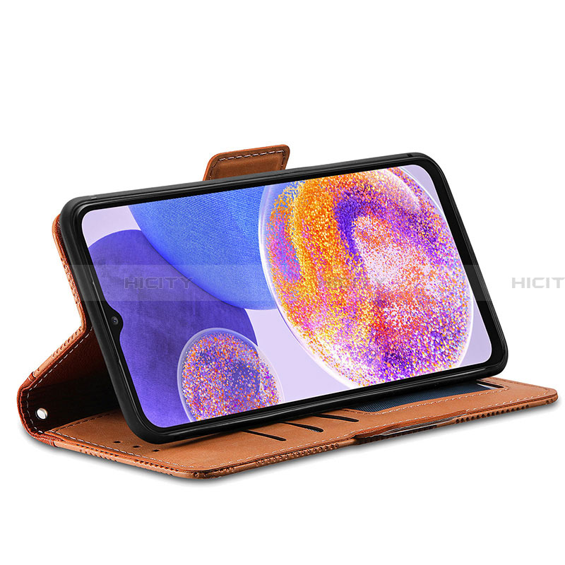 Handytasche Stand Schutzhülle Flip Leder Hülle S03D für Samsung Galaxy A23 4G groß