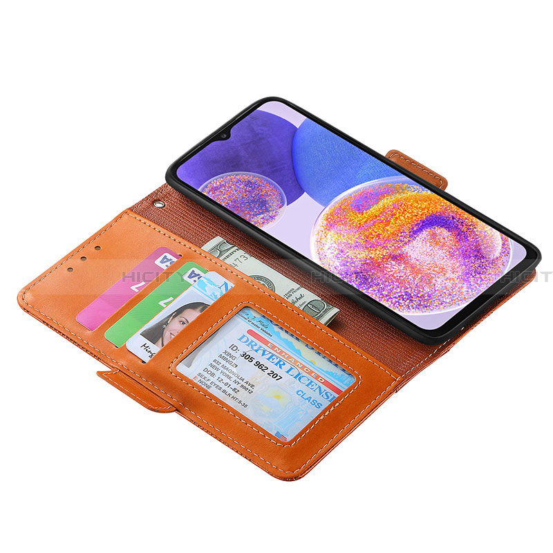 Handytasche Stand Schutzhülle Flip Leder Hülle S03D für Samsung Galaxy A23 4G groß