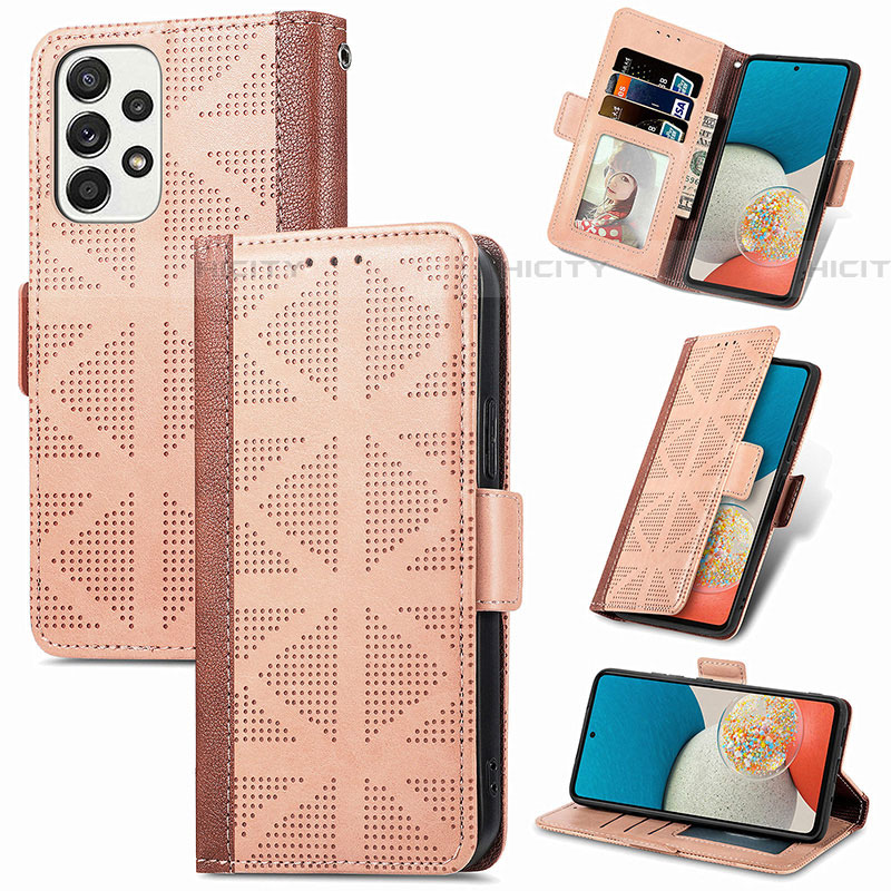 Handytasche Stand Schutzhülle Flip Leder Hülle S03D für Samsung Galaxy A53 5G