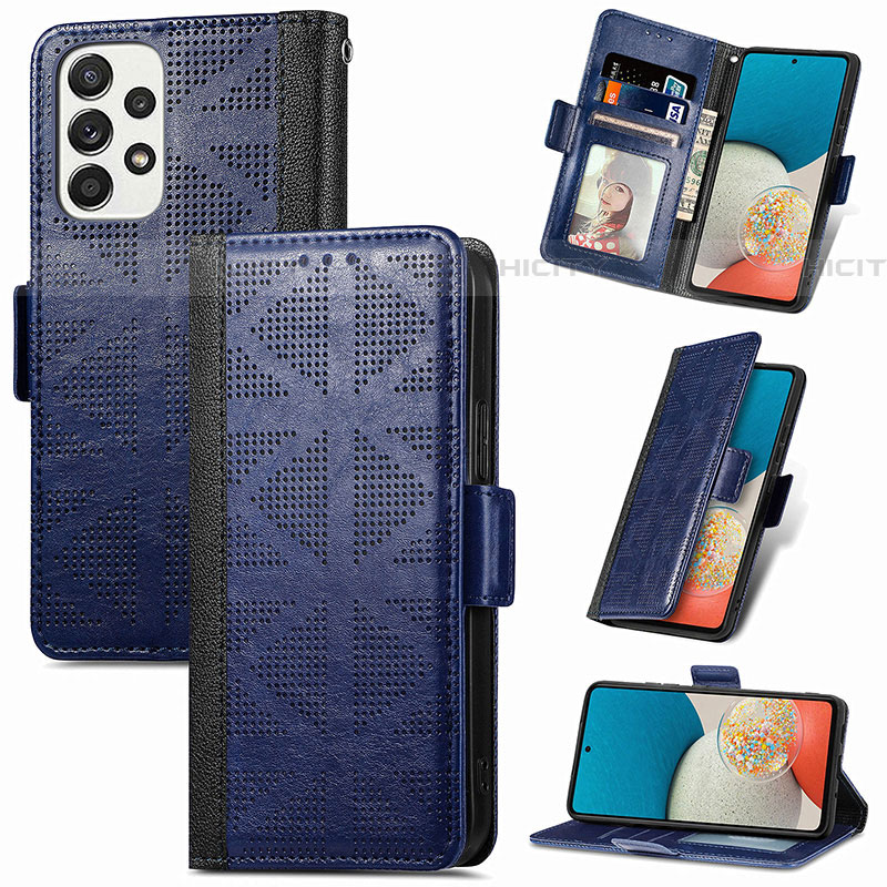 Handytasche Stand Schutzhülle Flip Leder Hülle S03D für Samsung Galaxy A53 5G