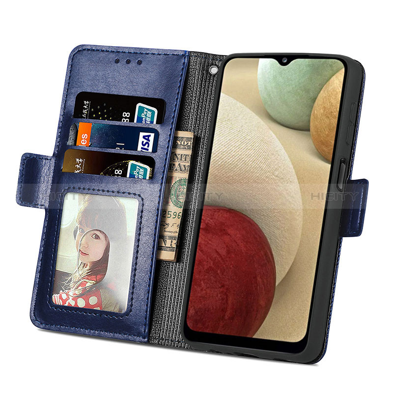 Handytasche Stand Schutzhülle Flip Leder Hülle S03D für Samsung Galaxy F12 groß