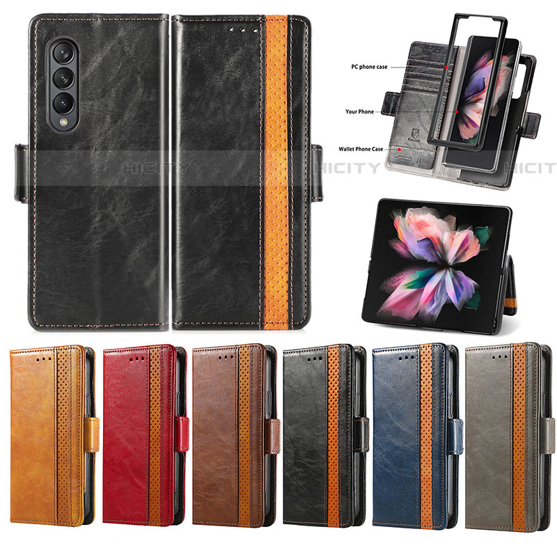 Handytasche Stand Schutzhülle Flip Leder Hülle S03D für Samsung Galaxy Z Fold4 5G