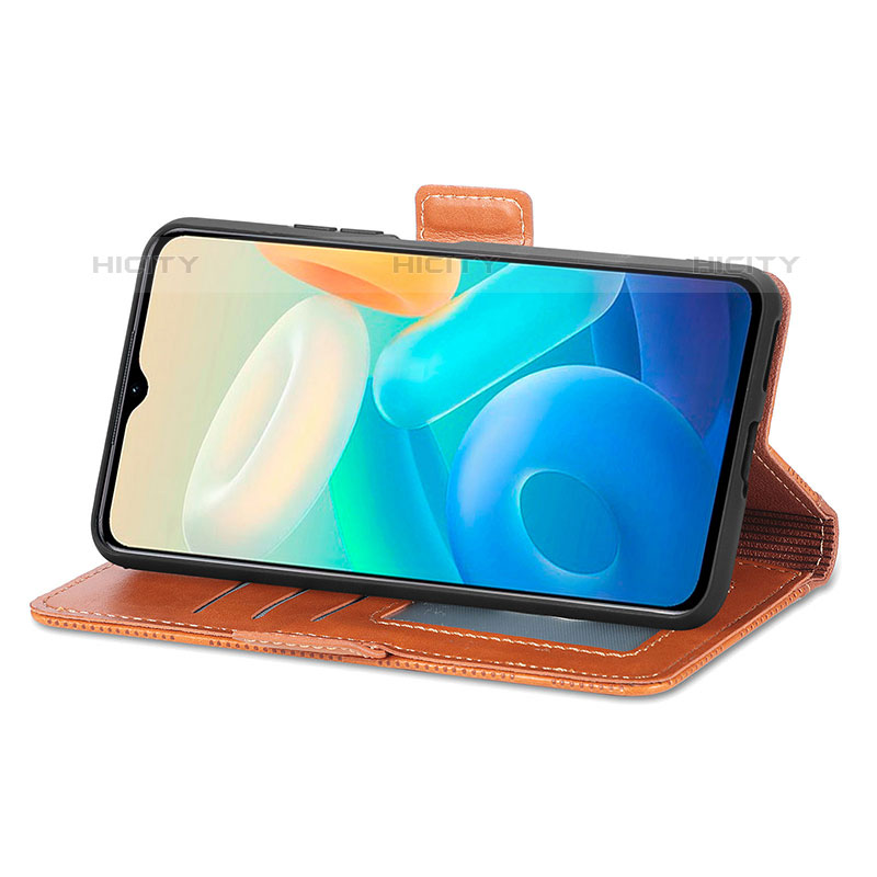 Handytasche Stand Schutzhülle Flip Leder Hülle S03D für Vivo iQOO Z6 Lite 5G