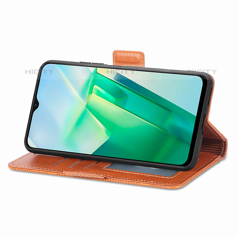 Handytasche Stand Schutzhülle Flip Leder Hülle S03D für Vivo Y73t groß