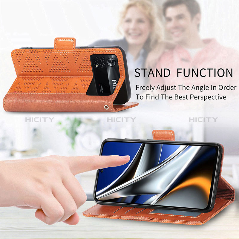 Handytasche Stand Schutzhülle Flip Leder Hülle S03D für Xiaomi Redmi Note 11E Pro 5G groß