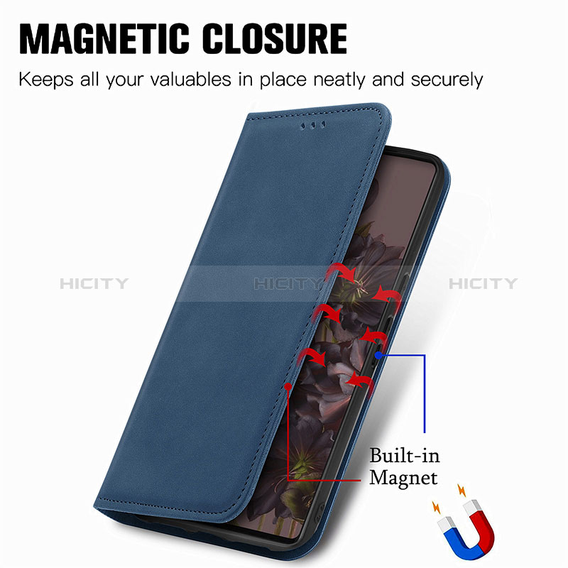 Handytasche Stand Schutzhülle Flip Leder Hülle S04D für Google Pixel 7 5G groß