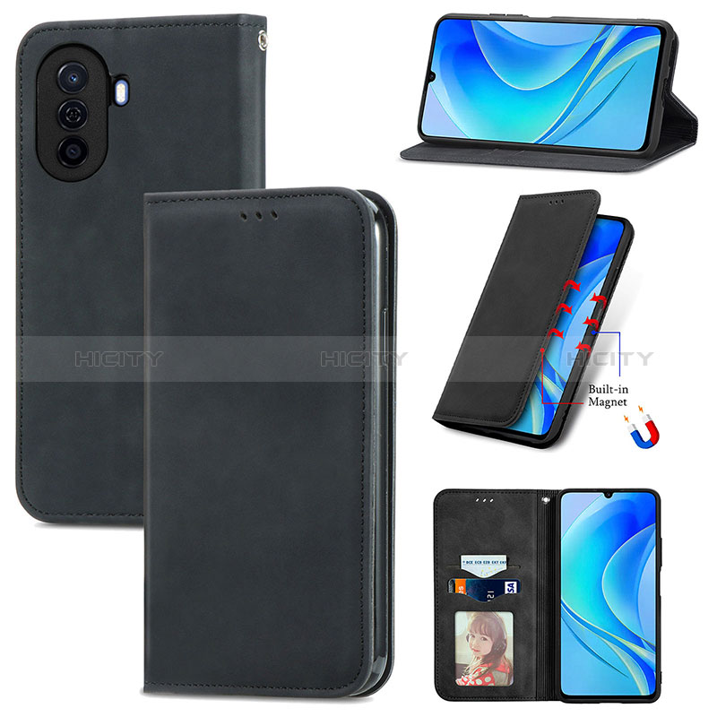 Handytasche Stand Schutzhülle Flip Leder Hülle S04D für Huawei Enjoy 50