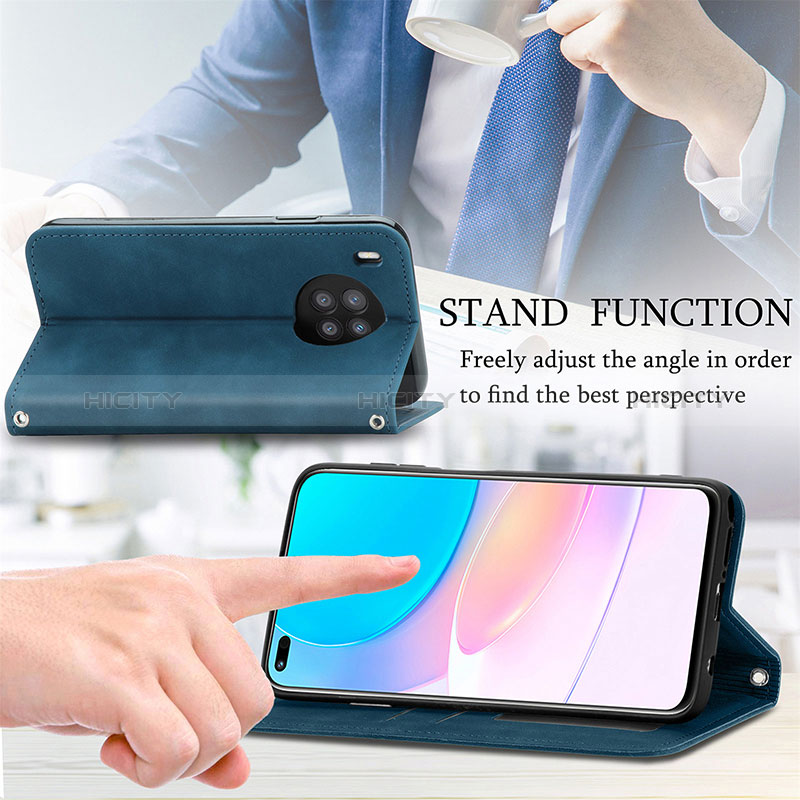 Handytasche Stand Schutzhülle Flip Leder Hülle S04D für Huawei Honor 50 Lite groß