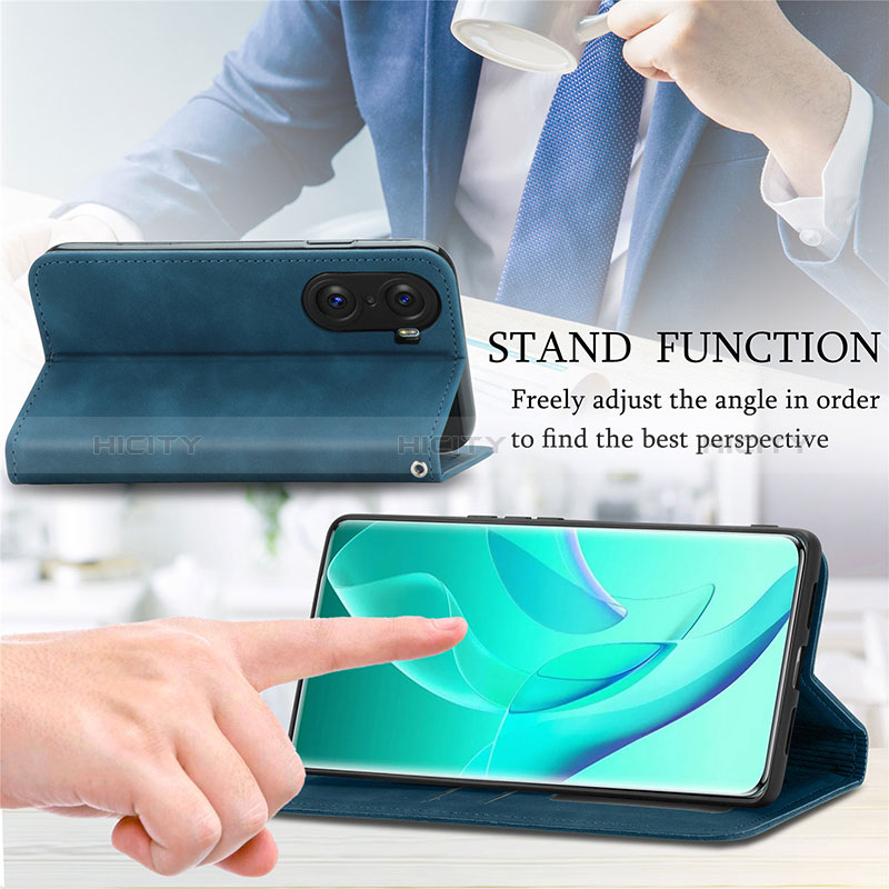 Handytasche Stand Schutzhülle Flip Leder Hülle S04D für Huawei Honor 60 5G