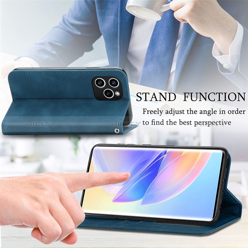 Handytasche Stand Schutzhülle Flip Leder Hülle S04D für Huawei Honor 60 SE 5G