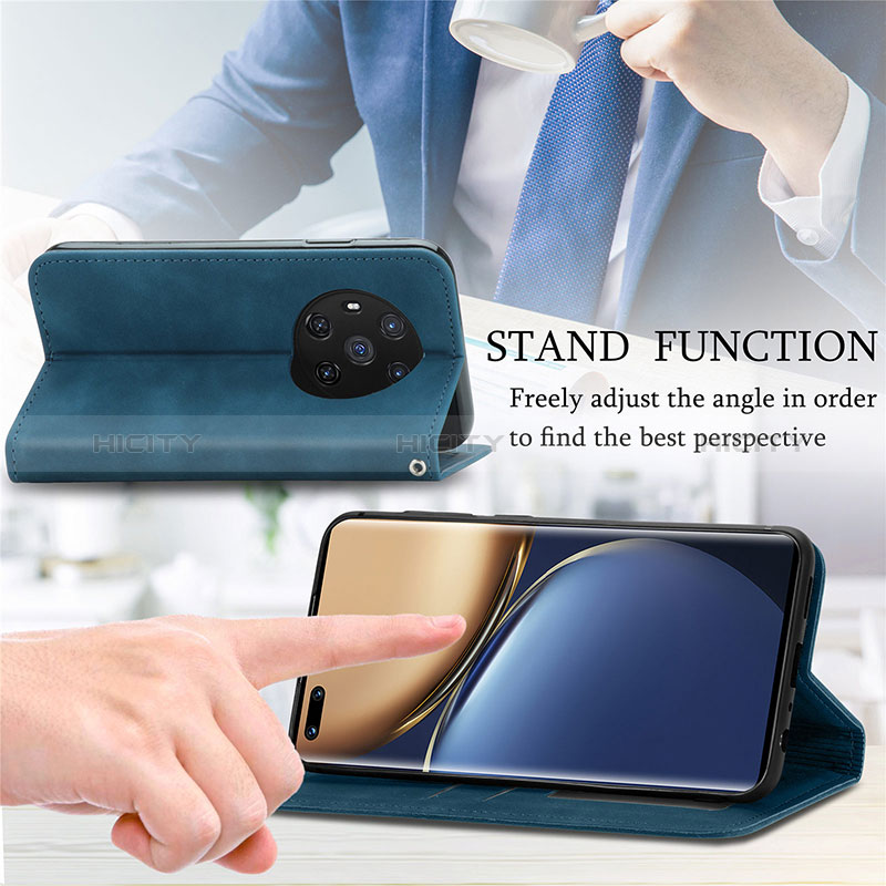 Handytasche Stand Schutzhülle Flip Leder Hülle S04D für Huawei Honor Magic3 5G groß