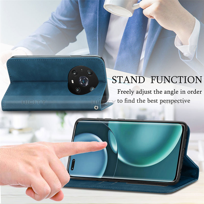 Handytasche Stand Schutzhülle Flip Leder Hülle S04D für Huawei Honor Magic4 Pro 5G groß