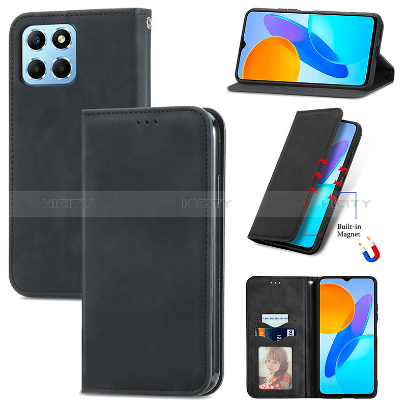 Handytasche Stand Schutzhülle Flip Leder Hülle S04D für Huawei Honor X6 5G