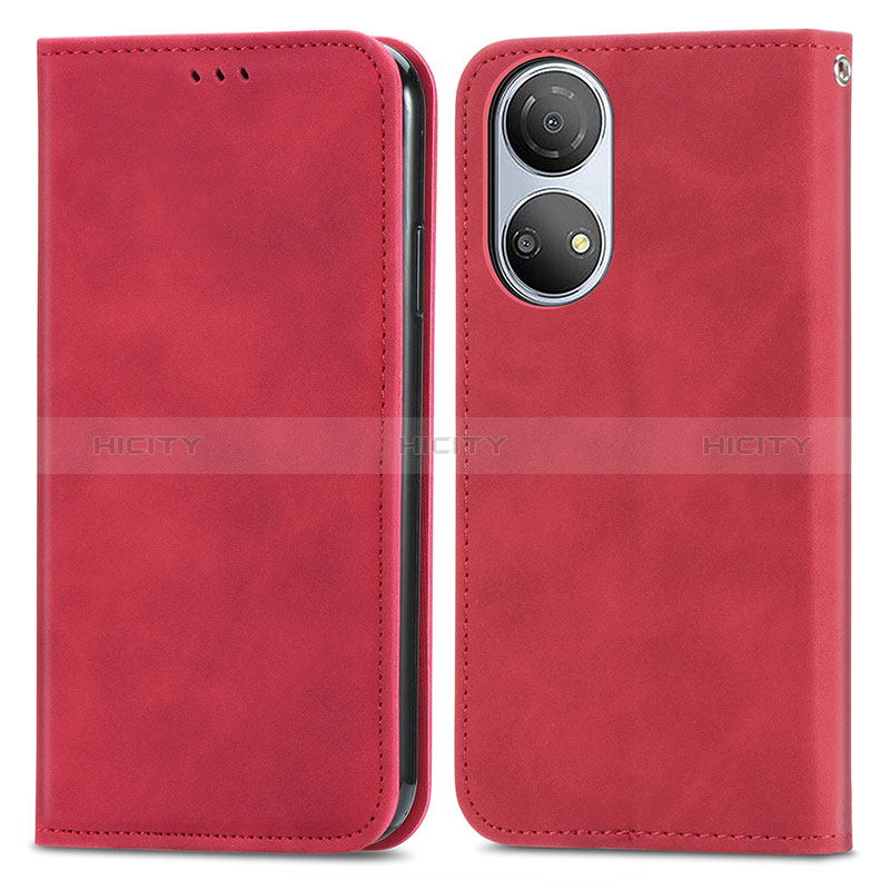 Handytasche Stand Schutzhülle Flip Leder Hülle S04D für Huawei Honor X7 Rot