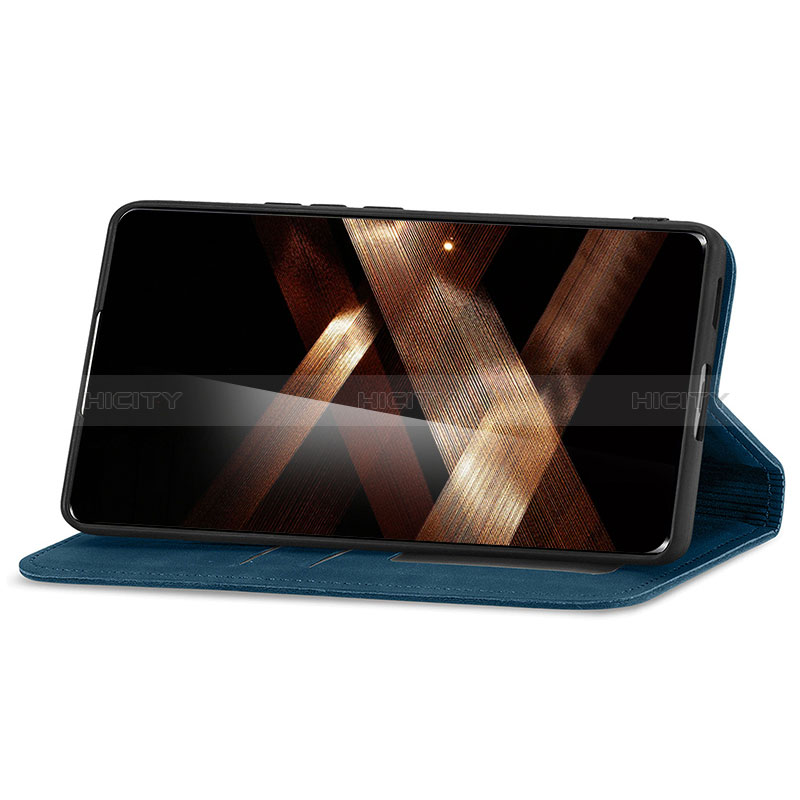 Handytasche Stand Schutzhülle Flip Leder Hülle S04D für Huawei Honor X7b